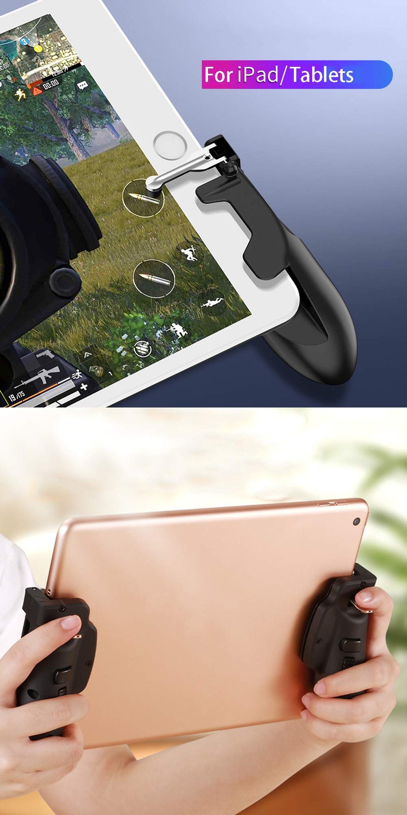 Ytuomzi وحدة تحكم الألعاب لجهاز iPad وحدة تحكم لعبة PUBG Mobile مفاتيح تشغيل الهاتف المحمول لوحدة تحكم الألعاب PUBG/Knives Out زر إطلاق النار L1R1 زر الهدف لوحة ألعاب لجهاز لوحي/أندرويد/iOS/iPhone - Image 4